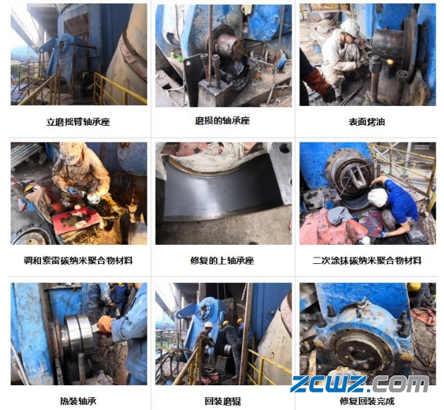 立磨摇臂轴承室磨损原因及在线修复步骤