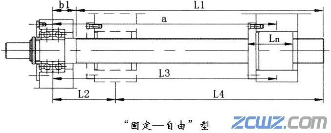 滚珠丝杠副的安装支承方式